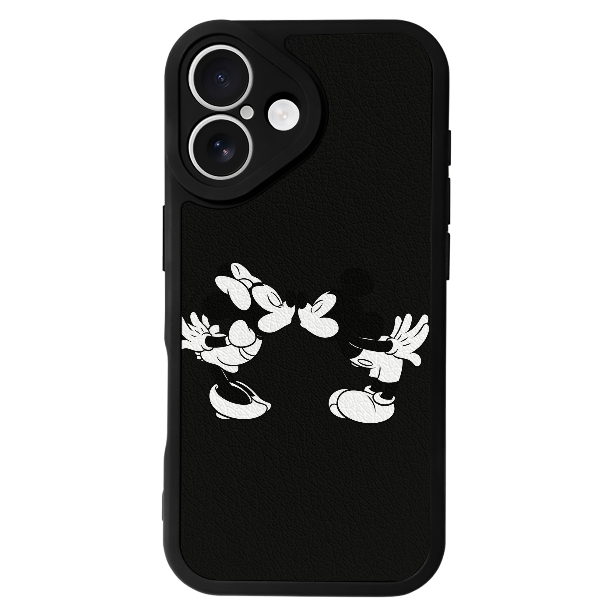 （画像用） ミッキーマウス Mickey Mouse 【iPhone 16シリーズ対応】シリコンスマホケース（レザー調） 材質：シリコン